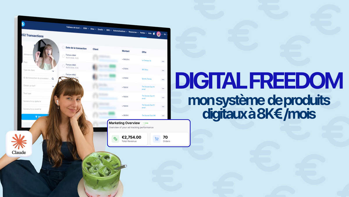 DIGITAL FREEDOM : mon système  de produits digitaux à 8K€ /mois