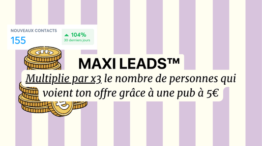 MAXI LEADS : Multiplie par x3 le nombre de personnes qui voient ton offre